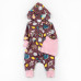 Теплий комбінезон для дівчинки з квітами Coffee Flower