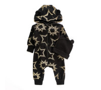 Человечек на флисе  и шапочка рубчик Stars для прогулок