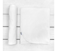 Біла однотонна пелюшка з кулірної тканини